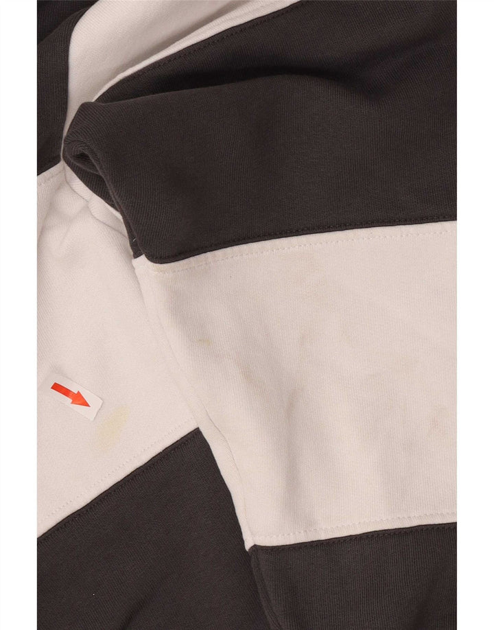 Levi's Sudadera corta extragrande para mujer, talla 40, tamaño mediano, color negro a rayas