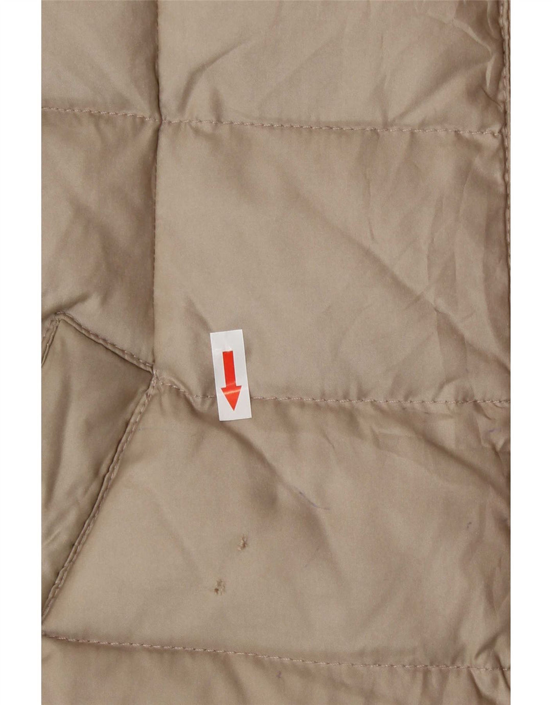 Zara Mujer Chaqueta Acolchada UK 42 Medio Beige Poliéster
