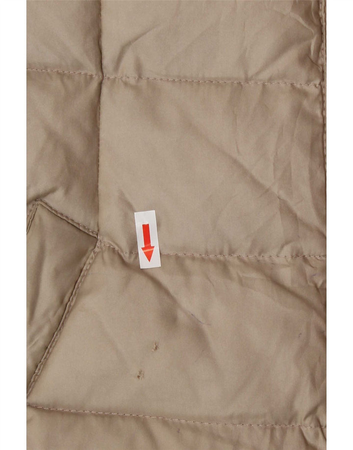 Zara Mujer Chaqueta Acolchada UK 42 Medio Beige Poliéster