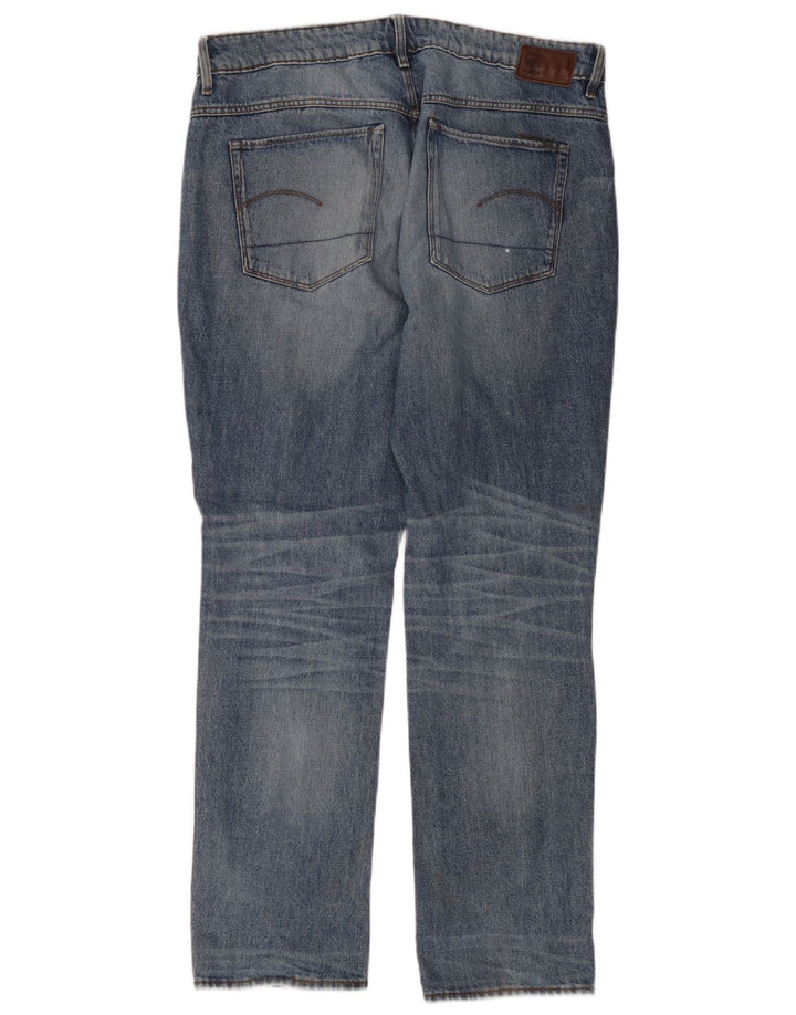 Vaqueros rectos desgastados para mujer G-Star W32 L32 Algodón azul