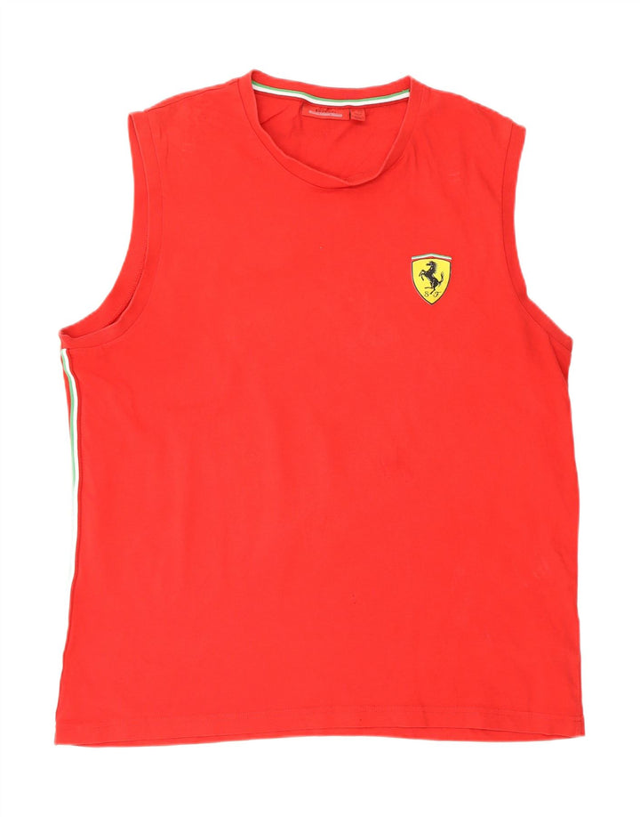 FERRARI Womens Vest Top UK 20 2XL Red