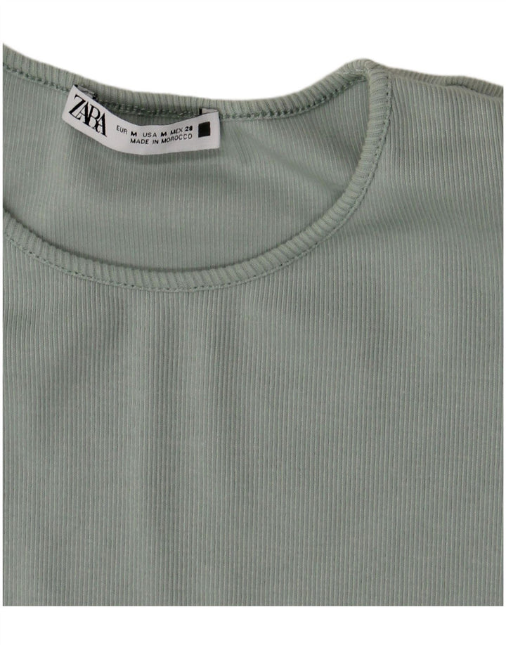 Zara Mujer Maxi Vestido Batwing UK 42 Verde Medio