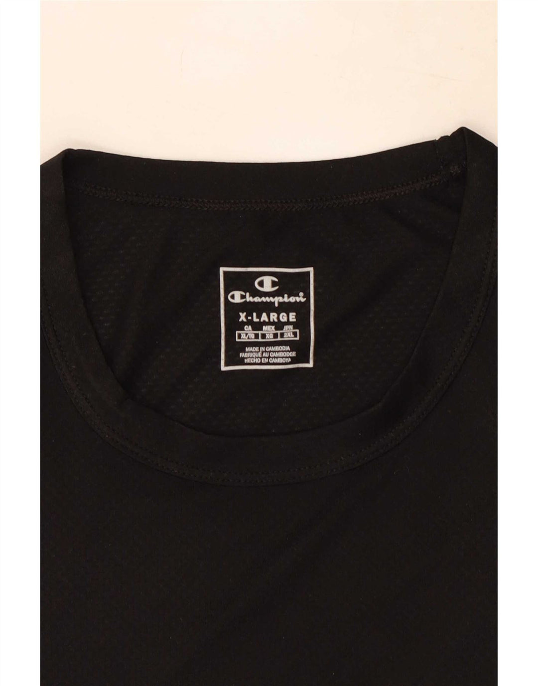 Champion Camiseta sin mangas estampada para hombre XL Negro