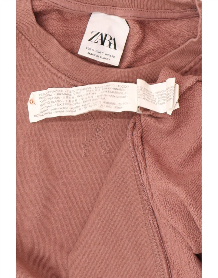 ZARA Hombre Sudadera Jumper Small Rosa Algodón