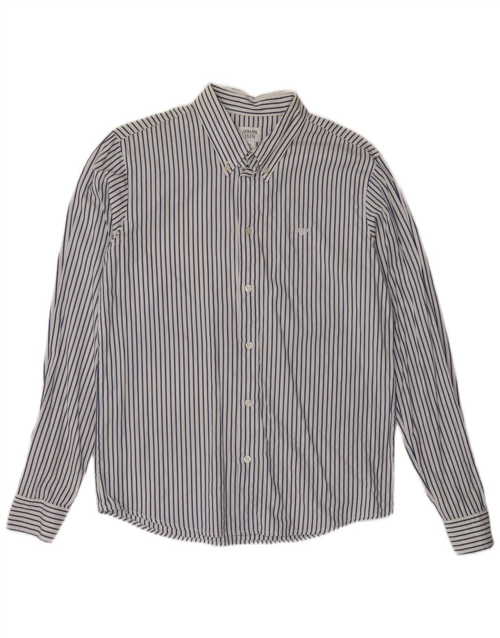 Camisa Armani Niño 15-16 Años Blanco Rayas Algodón