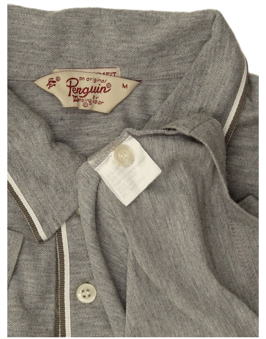 PENGUIN Polo de hombre de algodón moteado gris medio