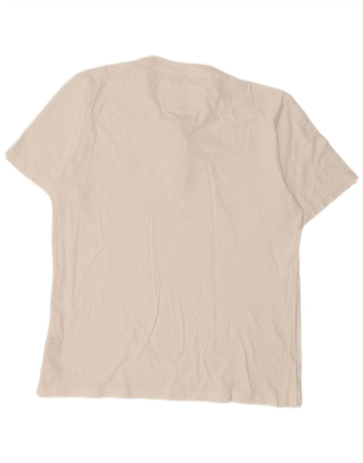 Camiseta para hombre Fat Face Top grande de algodón blanco