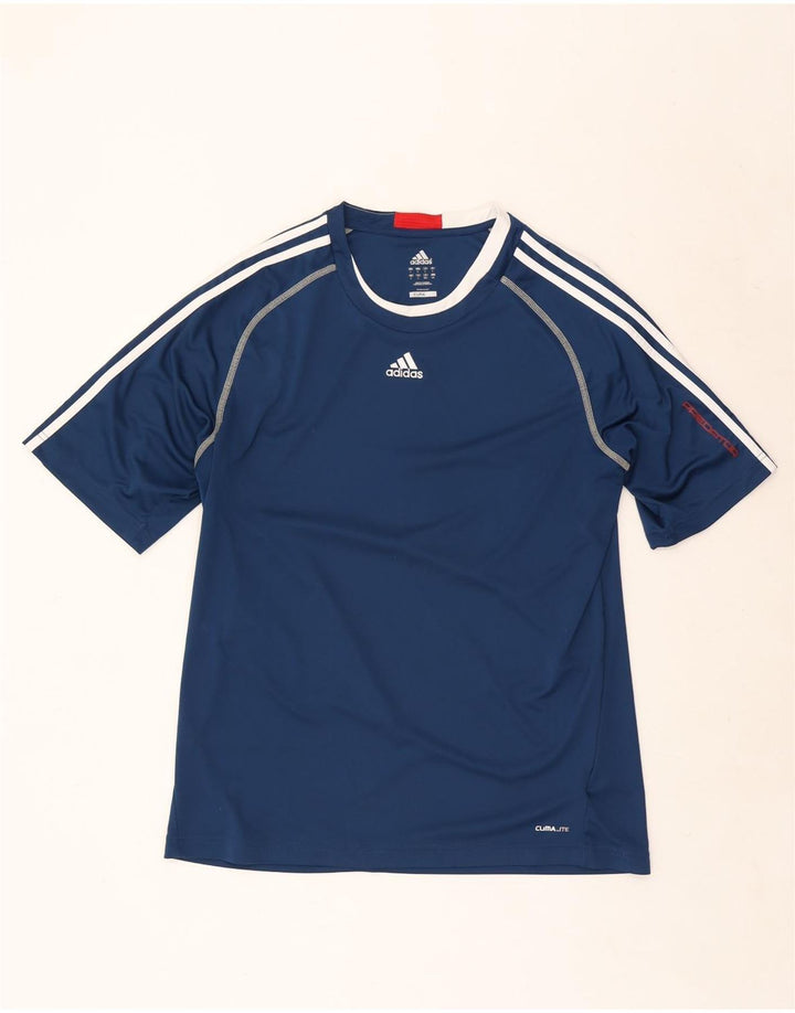 Adidas Mens Climalite Camiseta Top Grande Azul Marino Poliéster