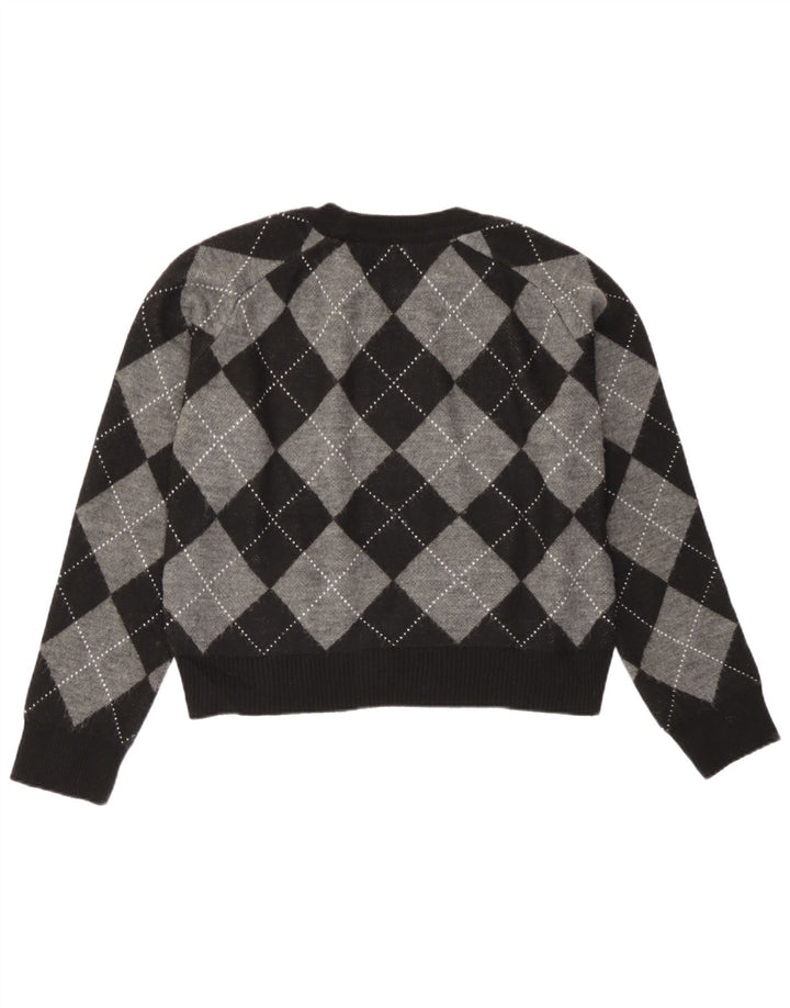 Massimo Dutti Jersey Corto con Cuello Redondo para Mujer UK 10 Small Negro