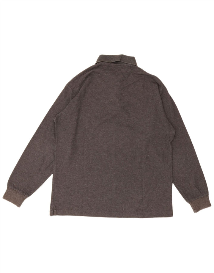 Fila Polo De Manga Larga Para Hombre Pequeño Algodón Gris