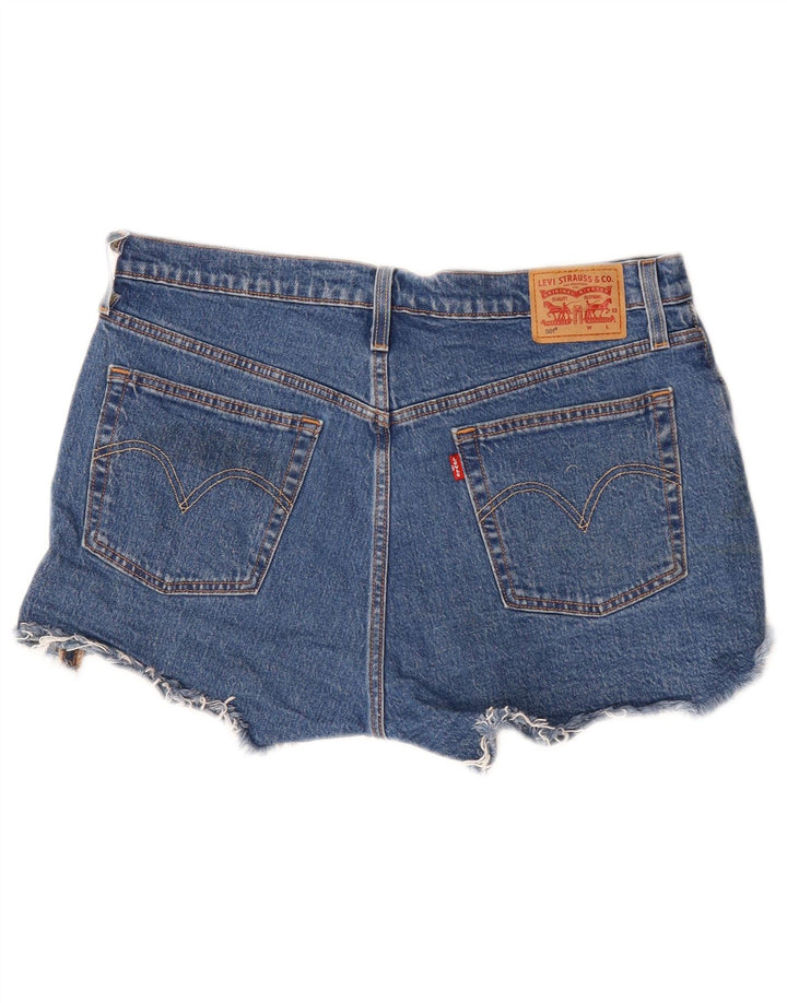 Levi's Mujer 501 Shorts De Mezclilla W32 Grande Algodón Azul