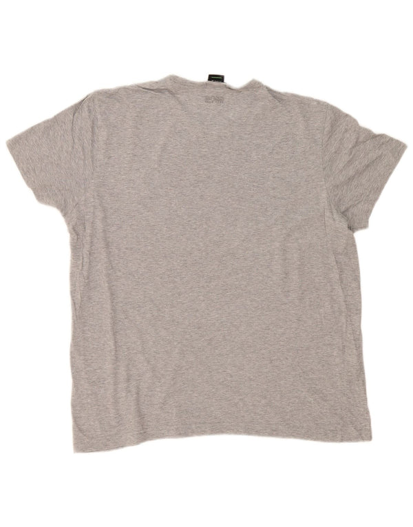 Hugo Boss Camiseta estampada de corte regular para hombre Top grande de algodón gris