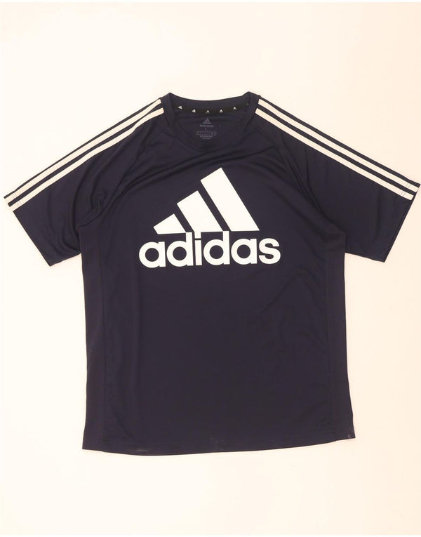 Adidas - Camiseta gráfica Aeroready para hombre, talla grande, azul marino