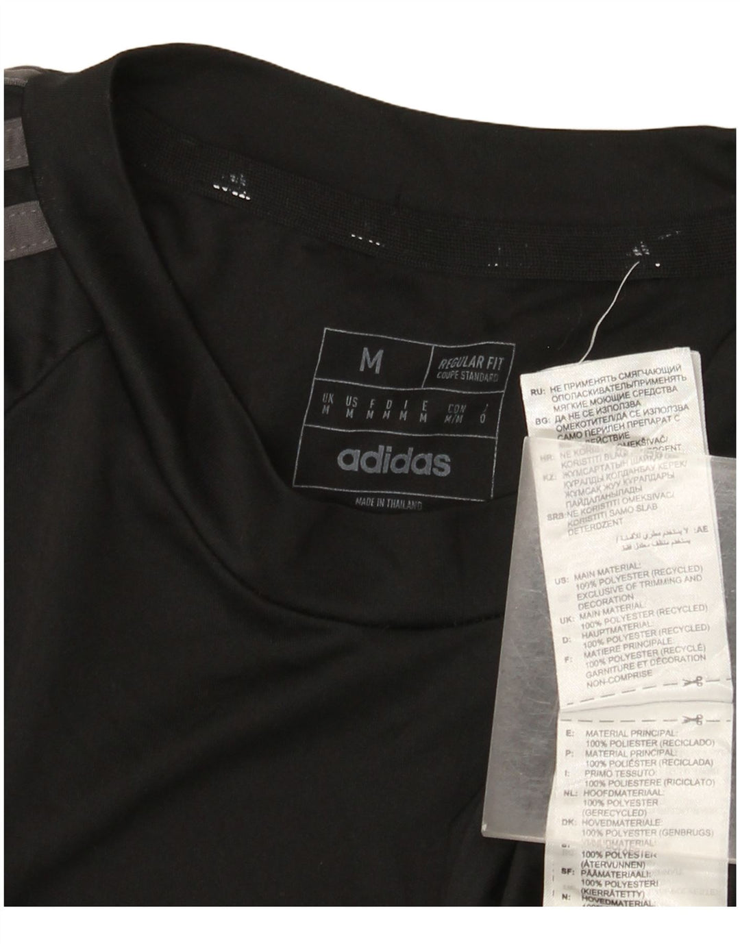 Adidas Hombre Aeroready Regular Fit Camiseta Top Medio Negro Poliéster