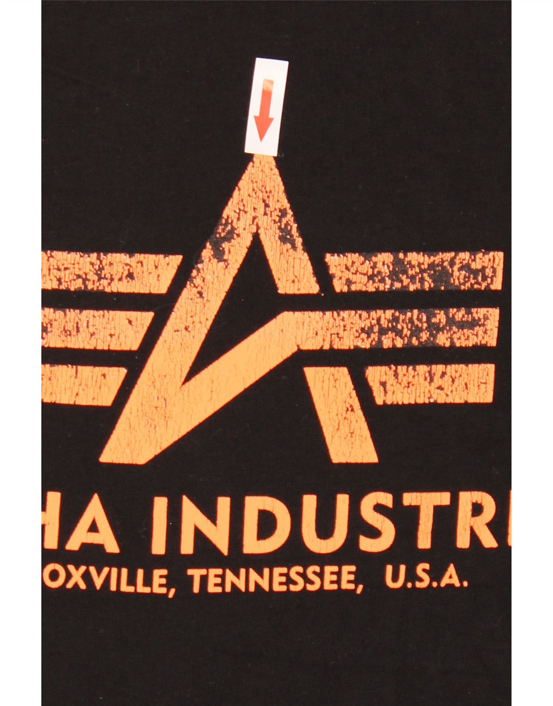 Alpha Industries - Camiseta gráfica para hombre, talla pequeña, algodón negro