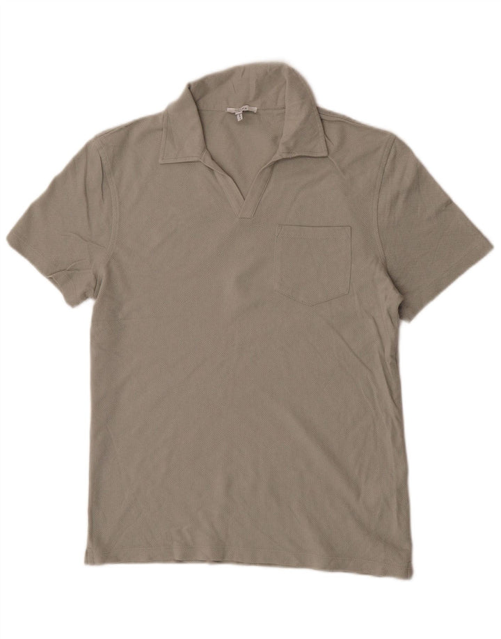 Polo Reiss para hombre de algodón gris pequeño