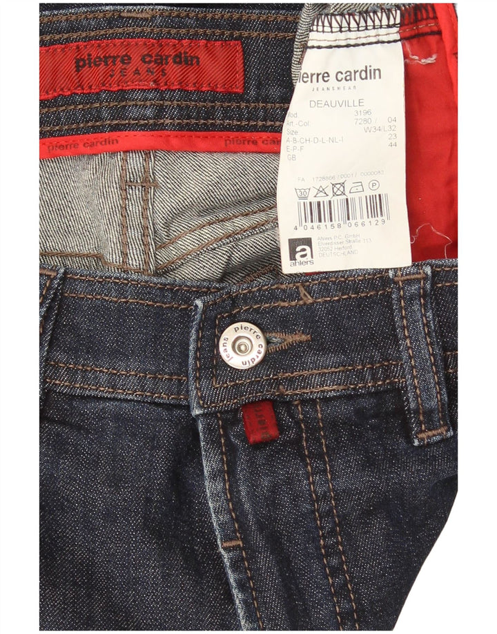 Vaqueros rectos para hombre Pierre Cardin W34 L32 Azul marino