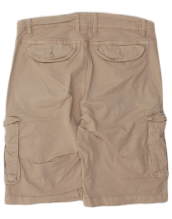 Jack & Jones Mens Cargo Shorts Small W29 Algodón Beige