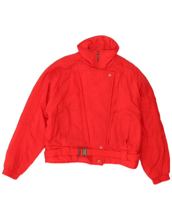 Vintage mujer chaqueta acolchada Reino Unido 18 XL rojo