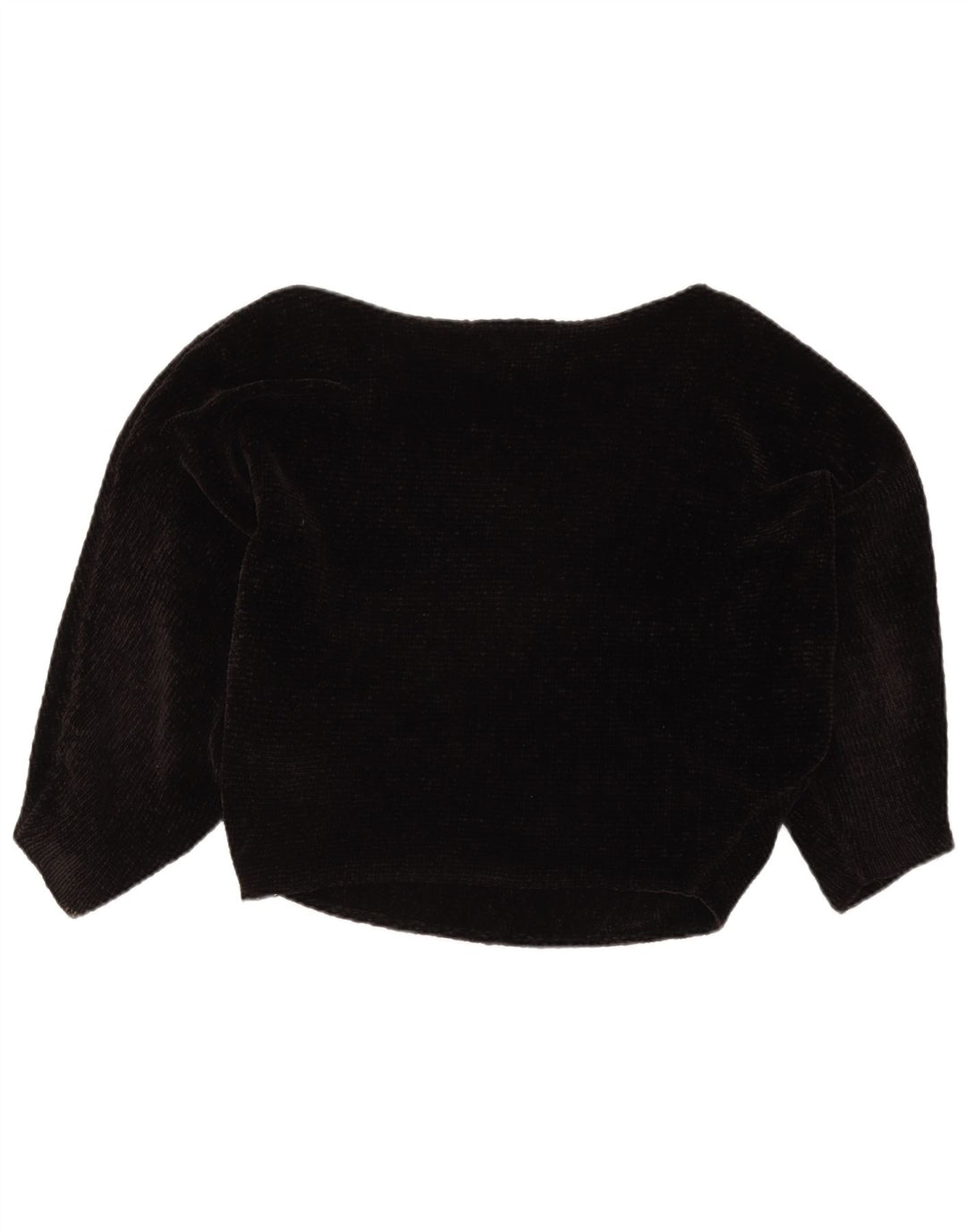 Zara - Jersey extragrande con cuello barco para mujer, talla 10, poliéster negro pequeño