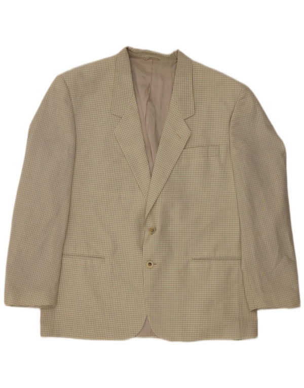 Chelsea - Chaqueta tipo blazer con 2 botones para hombre IT 54 2XL Beige Gingham Lana virgen