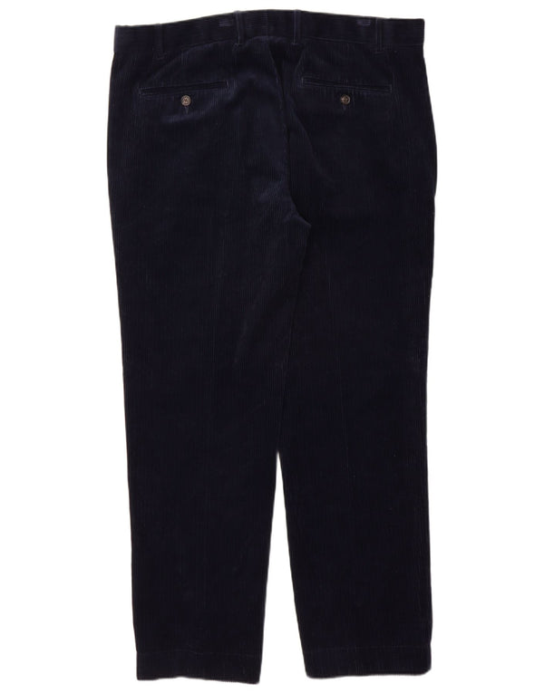 Marks & Spencer Pantalones rectos de pana para hombre W38 L31 Algodón azul marino