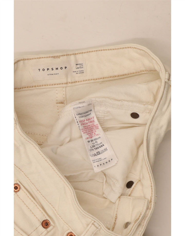 Vaqueros rectos para mujer Topshop W26 L24 Algodón blanco