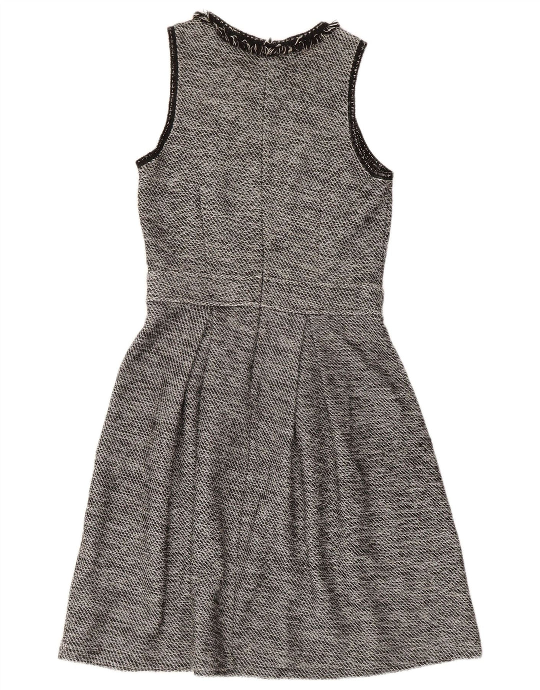 MAX & CO. Vestido acampanado sin mangas para mujer UK 8 Pequeño Algodón negro