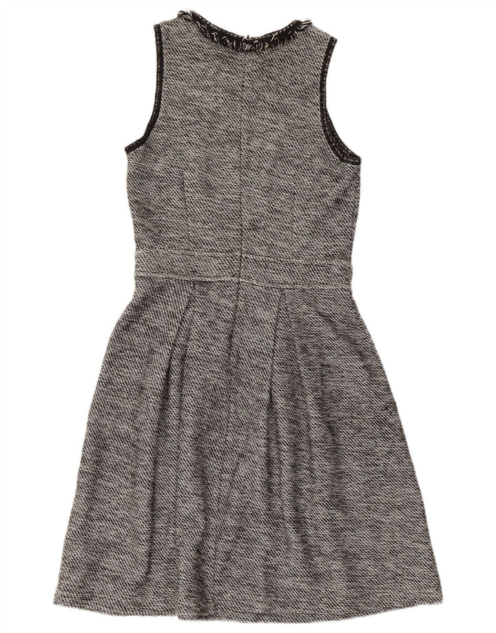 MAX & CO. Vestido acampanado sin mangas para mujer UK 8 Pequeño Algodón negro