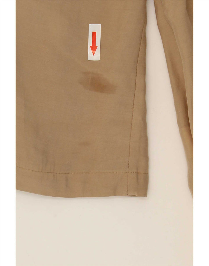 Zara Mujer Chaqueta Cascada Abierta UK 44 Medium Beige Modal