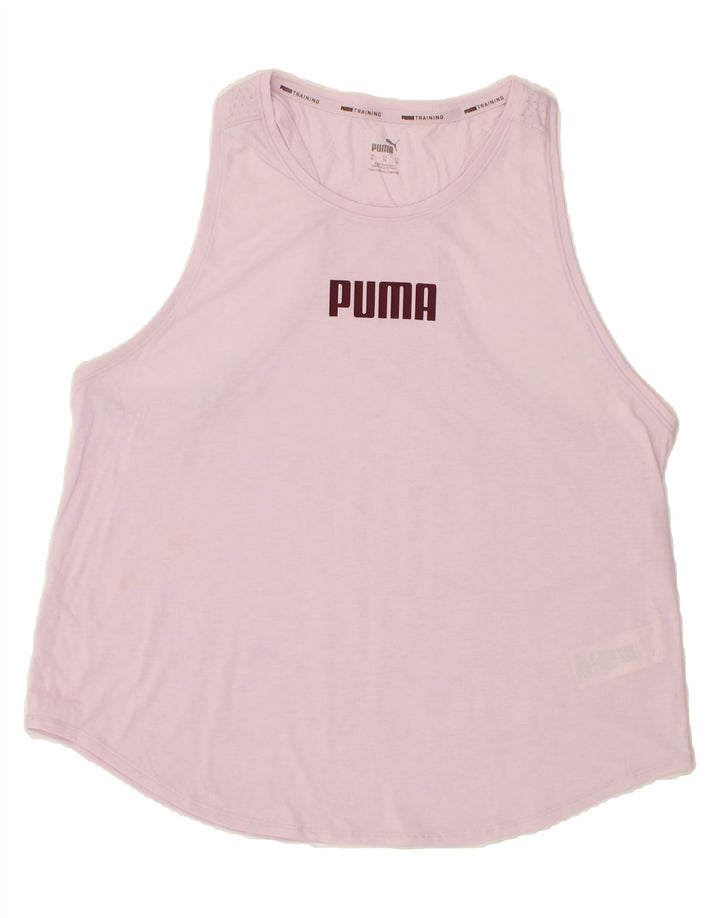 PUMA Womens Graphic Vest Top UK 18 XL Pink Polyester Vintage Puma and Second-Hand Puma from Messina Hembry 
