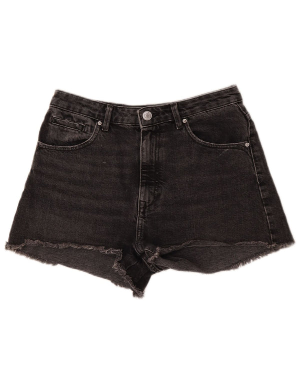 Zara Mujer Shorts Vaqueros EU 40 Medium W30 Negro