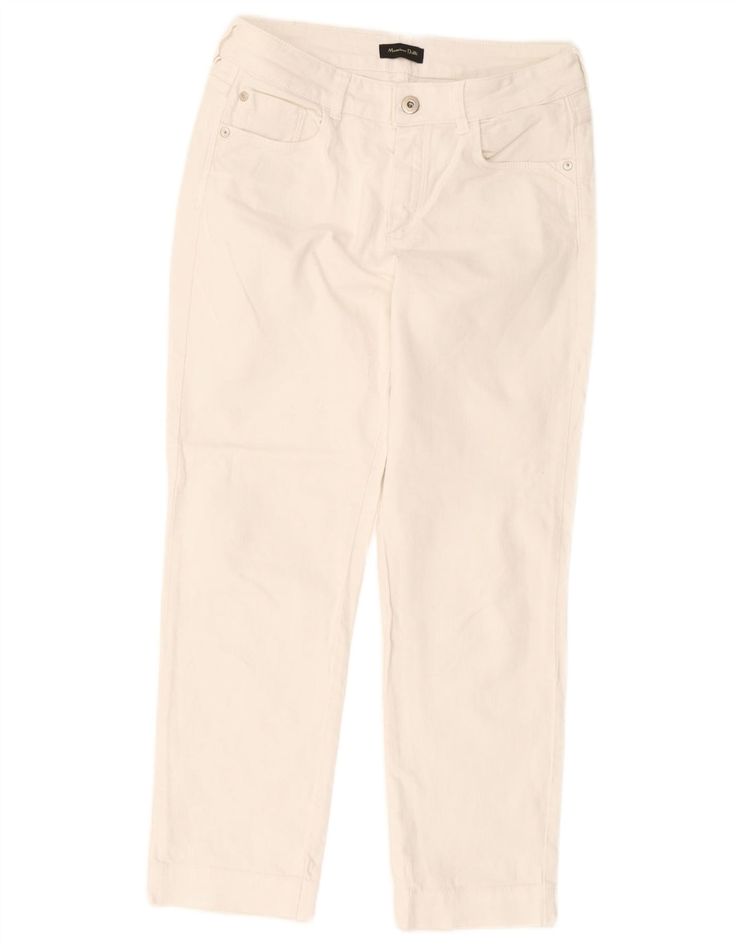 Massimo Dutti Vaqueros Cortos Mujer EU 38 Small W28 L25 Blanco