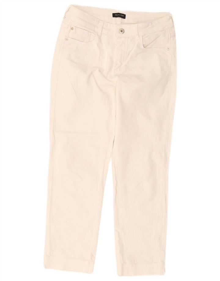 Massimo Dutti Vaqueros Cortos Mujer EU 38 Small W28 L25 Blanco