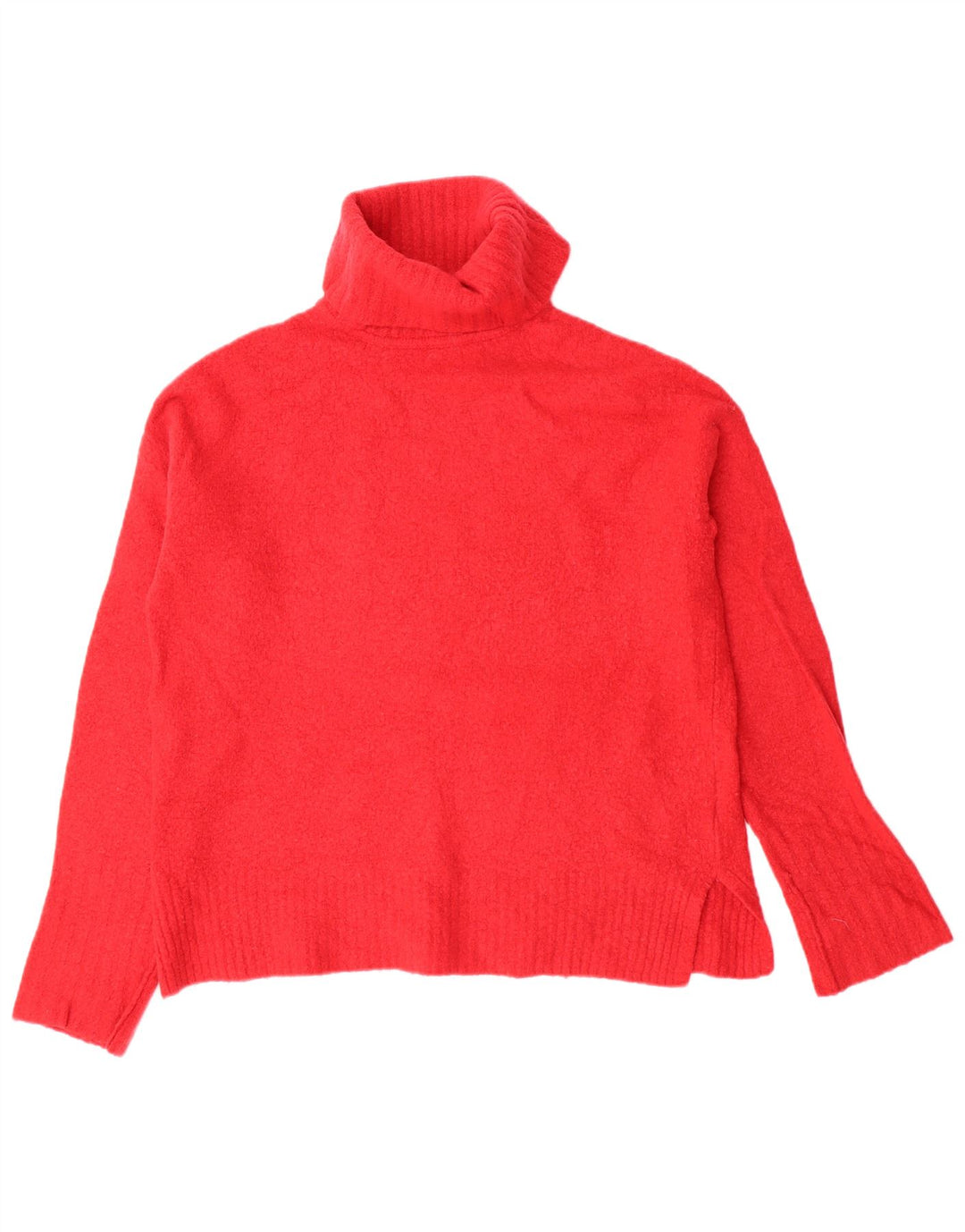 WHISTLES Jersey extragrande con cuello vuelto para mujer UK 10 Small Red Wool
