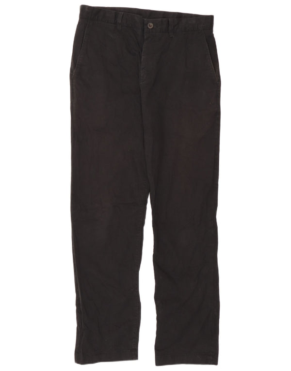John Lewis Pantalones chinos rectos para hombre W32 L29 Algodón negro