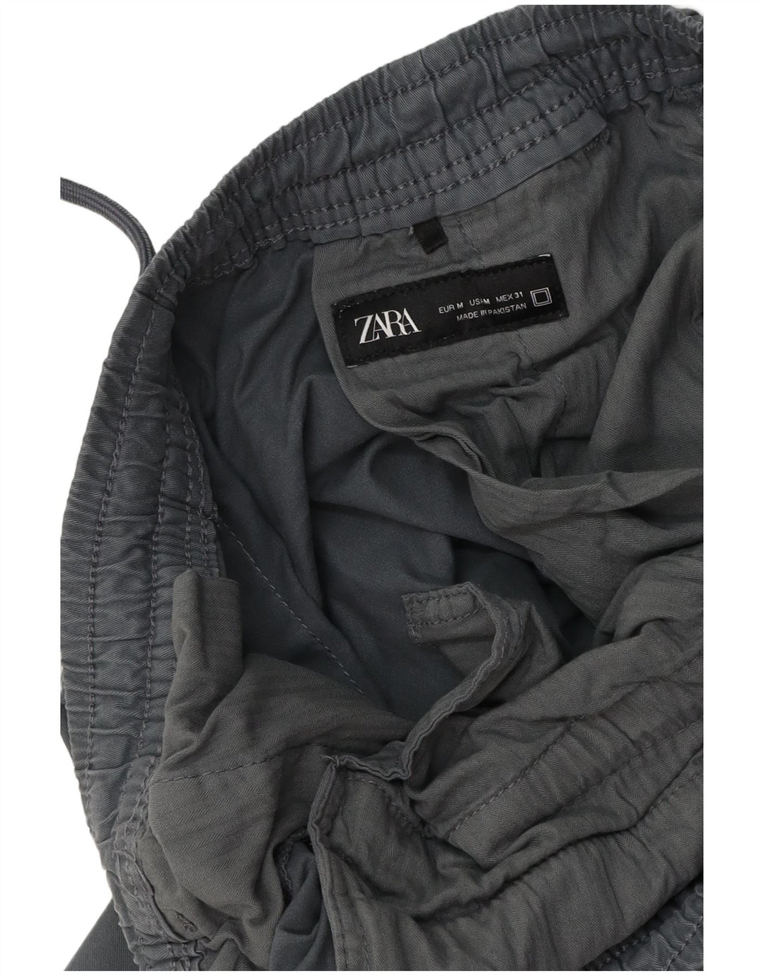 Zara Hombre Joggers Chinos Pantalones Medianos W31 L27 Gris