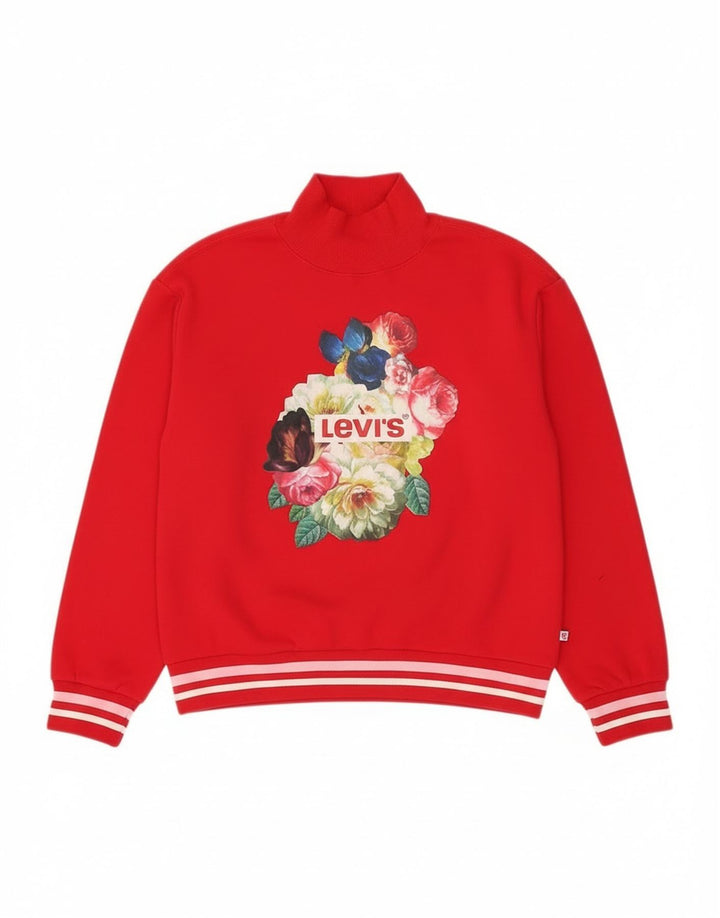 Levi's Sudadera gráfica para niñas 13-14 años Grande Rojo