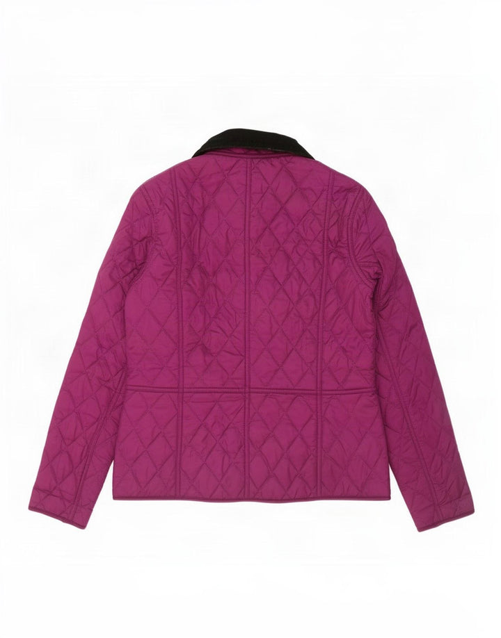 Barbour Chaqueta acolchada para mujer UK 8 Small Poliéster morado