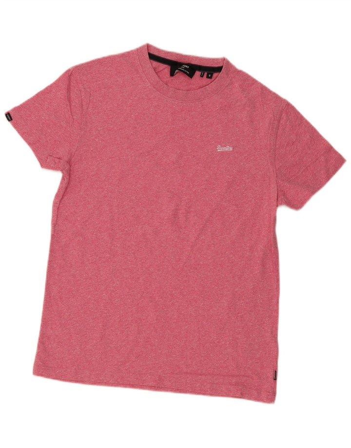 Superdry Camiseta para hombre Top Small de algodón moteado en rosa
