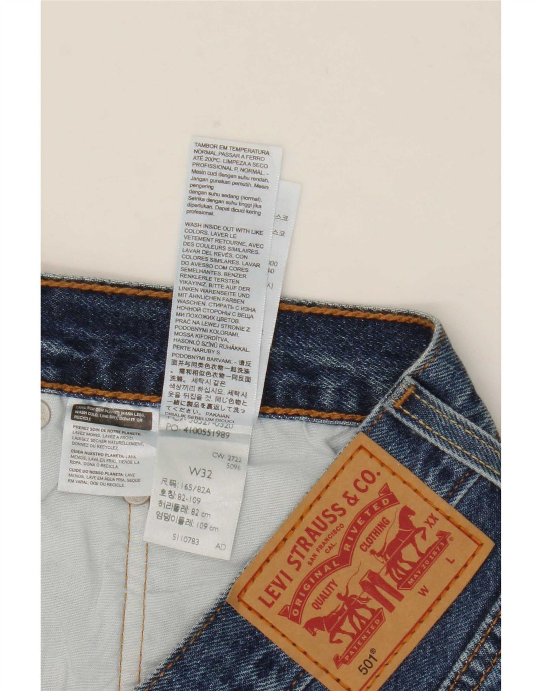 Levi's Mujer 501 Pantalones Cortos De Mezclilla Desgastados W32 Algodón Azul Grande