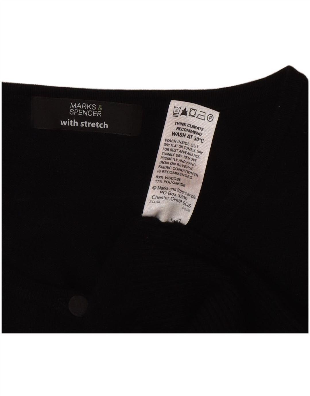 Marks & Spencer - Cárdigan para mujer, talla 40, viscosa negra mediana