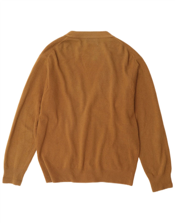 BENETTON Cárdigan para hombre IT 48 Lana de cordero marrón medio
