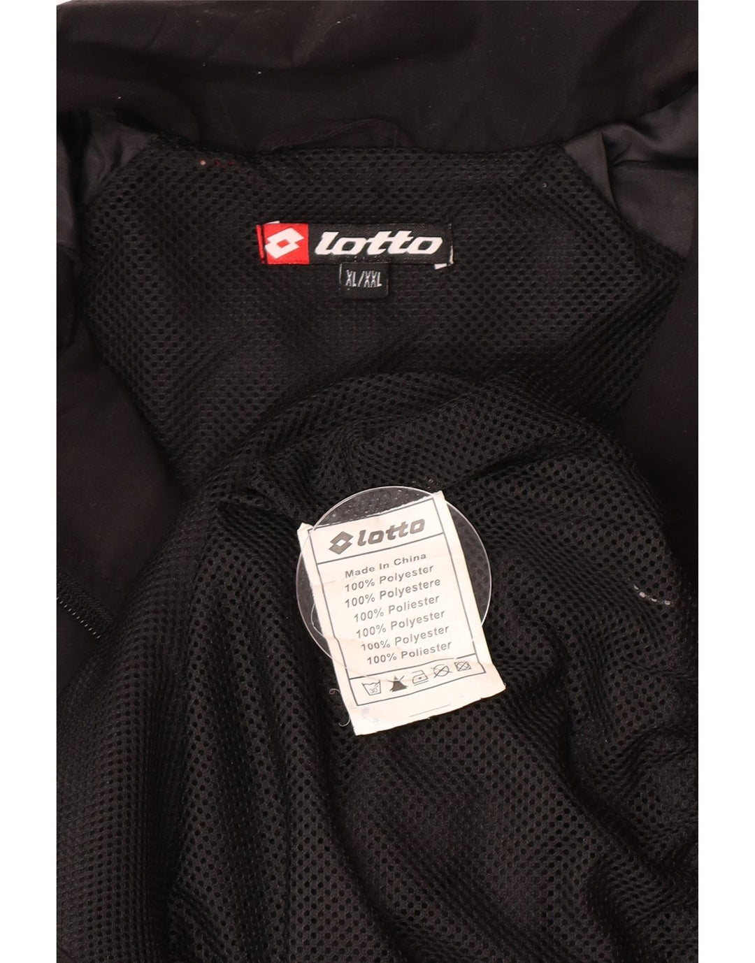Lotto Hombre Chándal Top Chaqueta XL Negro Poliéster Deportes