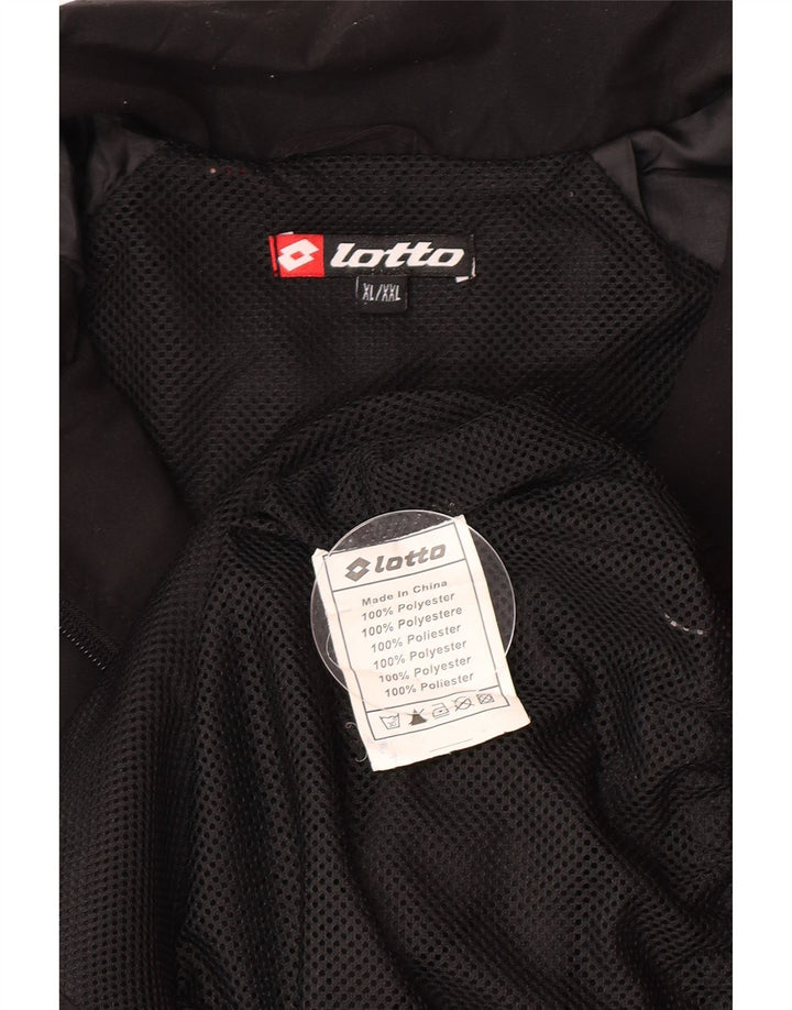 Lotto Hombre Chándal Top Chaqueta XL Negro Poliéster Deportes