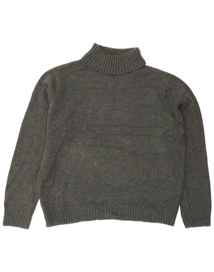 Marks & Spencer Jersey con cuello vuelto para hombre, acrílico verde grande