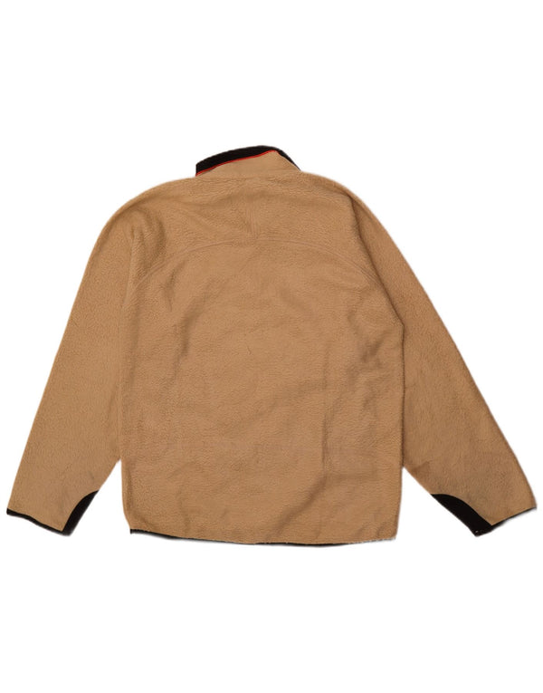 Fila Chaqueta polar para hombre UK 36 Small Beige Colorblock Poliéster