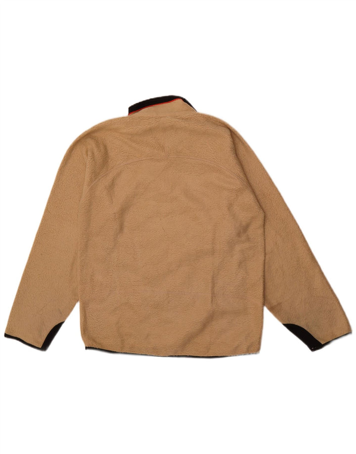 Fila Chaqueta polar para hombre UK 36 Small Beige Colorblock Poliéster