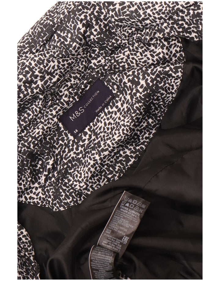Marks & Spencer Chaqueta acolchada para mujer UK 44 Grande Poliéster con lunares negros