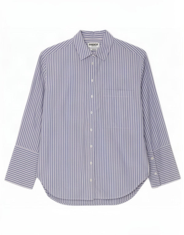 Camisa Mujer Essentiel Antwerp Talla 34 XS Algodón Rayas Azul